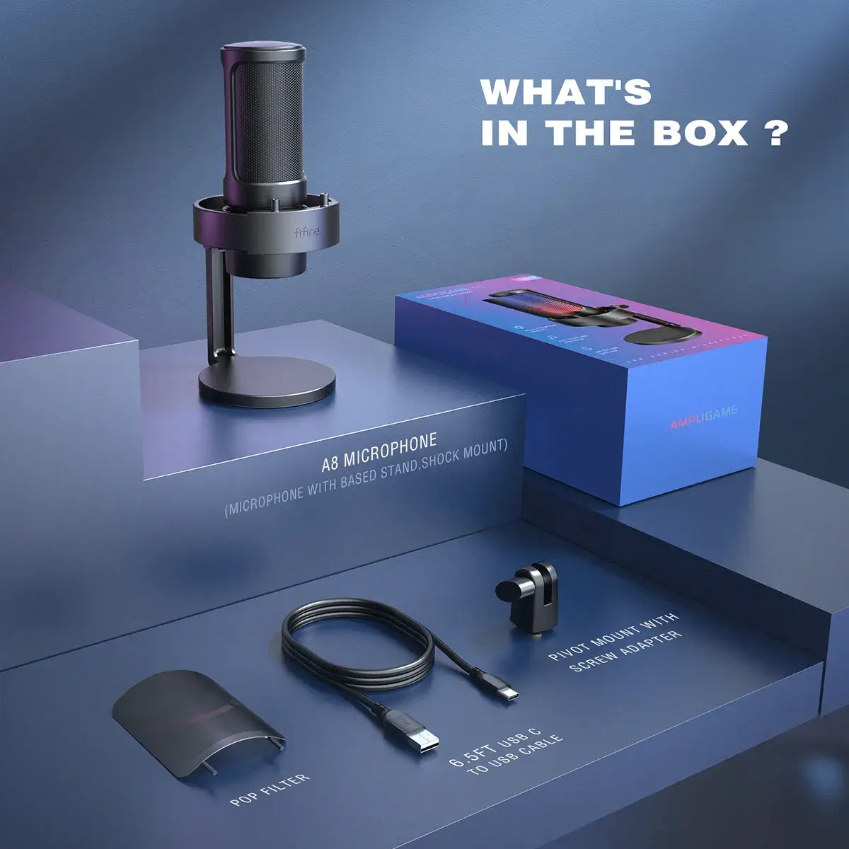 Fifine A8 USB Microphone close up