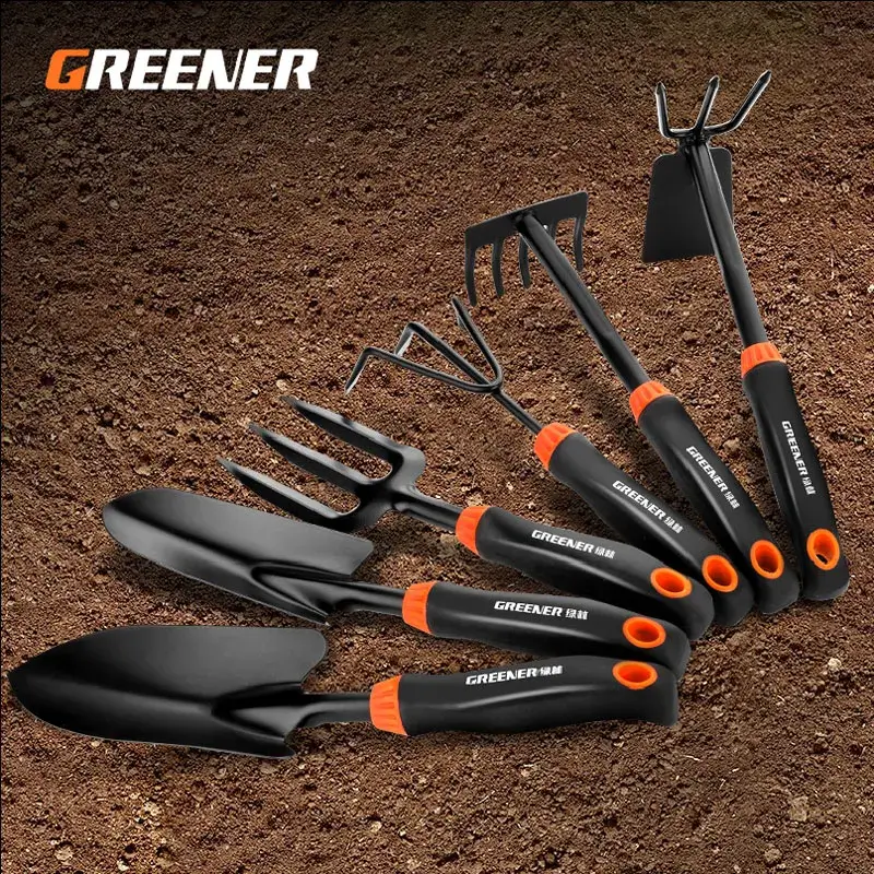 Gardening Tools Set in use for planting