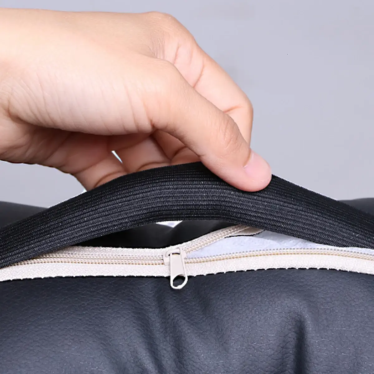 Leather Car Neck Pillow – Ergonomic Headrest Cushion for Driving Comfort, Memory Foam Support, Breathable & Durable Design - Alletron