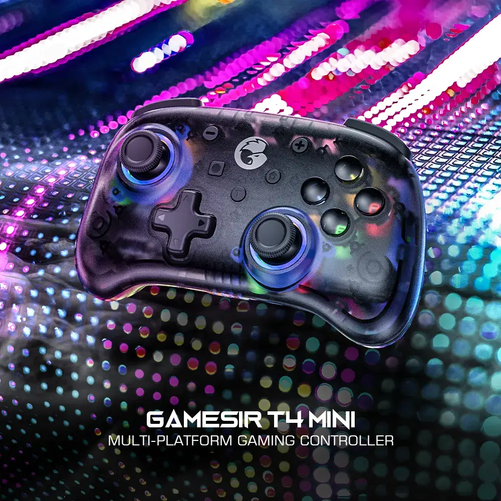 GameSir T4 Mini Controller for Nintendo Switch – Wireless Gamepad Compatible with Android, iOS & Windows, LED Backlight, Ergonomic Design - Alletron Responsive Game Controller