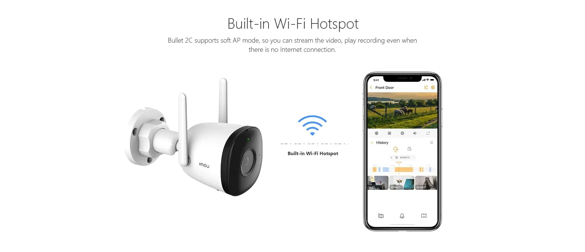 Imou Bullet 2C Security Camera – AI Human Detection, 1080p Full HD, Night Vision, IP67 Weatherproof, Outdoor Surveillance - Alletron