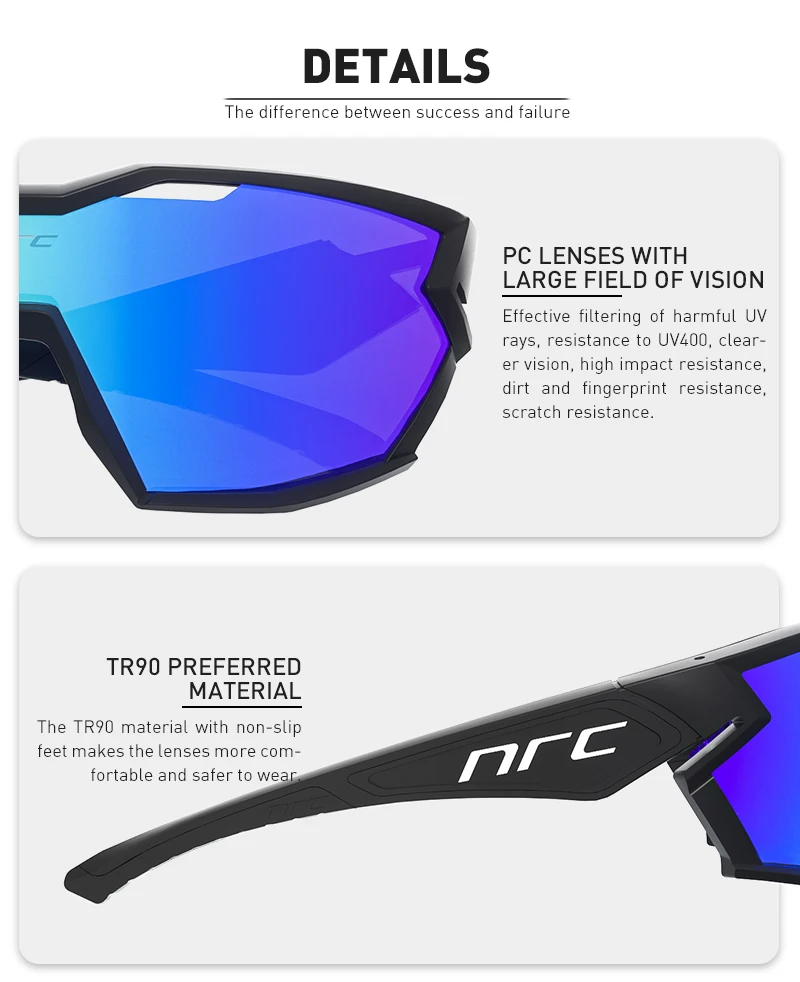 NRC Running & Cycling Sunglasses – Polarised Lenses, Lightweight Frame, Anti-Glare, UV Protection for Outdoor Sports - Alletron NRC Running & Cycling Sunglasses – Polarised Lenses, Lightweight Frame, Anti-Glare, UV Protection for Outdoor Sports - Alletron