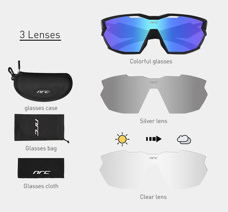 NRC Running & Cycling Sunglasses – Polarised Lenses, Lightweight Frame, Anti-Glare, UV Protection for Outdoor Sports - Alletron NRC Running & Cycling Sunglasses – Polarised Lenses, Lightweight Frame, Anti-Glare, UV Protection for Outdoor Sports - Alletron