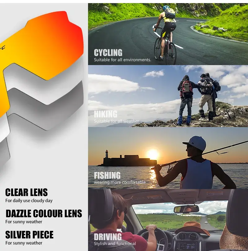 NRC Running & Cycling Sunglasses – Polarised Lenses, Lightweight Frame, Anti-Glare, UV Protection for Outdoor Sports - Alletron NRC Running & Cycling Sunglasses – Polarised Lenses, Lightweight Frame, Anti-Glare, UV Protection for Outdoor Sports - Alletron