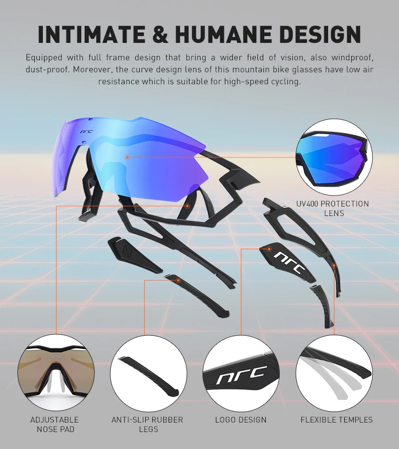 NRC Running & Cycling Sunglasses – Polarised Lenses, Lightweight Frame, Anti-Glare, UV Protection for Outdoor Sports - Alletron NRC Running & Cycling Sunglasses – Polarised Lenses, Lightweight Frame, Anti-Glare, UV Protection for Outdoor Sports - Alletron