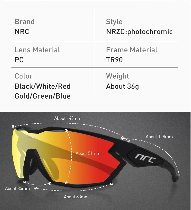 NRC Running & Cycling Sunglasses – Polarised Lenses, Lightweight Frame, Anti-Glare, UV Protection for Outdoor Sports - Alletron NRC Running & Cycling Sunglasses – Polarised Lenses, Lightweight Frame, Anti-Glare, UV Protection for Outdoor Sports - Alletron