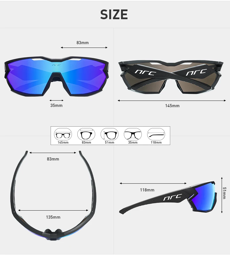 NRC Running & Cycling Sunglasses – Polarised Lenses, Lightweight Frame, Anti-Glare, UV Protection for Outdoor Sports - Alletron NRC Running & Cycling Sunglasses – Polarised Lenses, Lightweight Frame, Anti-Glare, UV Protection for Outdoor Sports - Alletron