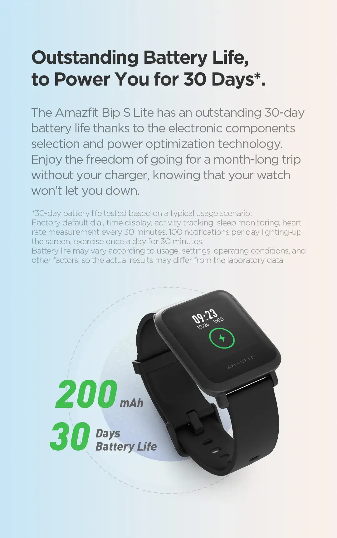 Amazfit Bip S Lite Smartwatch 30 Days Battery Life Music Control Watch for Android iOS - Alletron