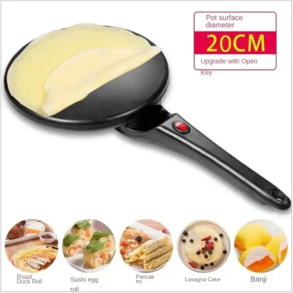 Electric Crepe Maker: Easy Non-Stick Breakfast Baker