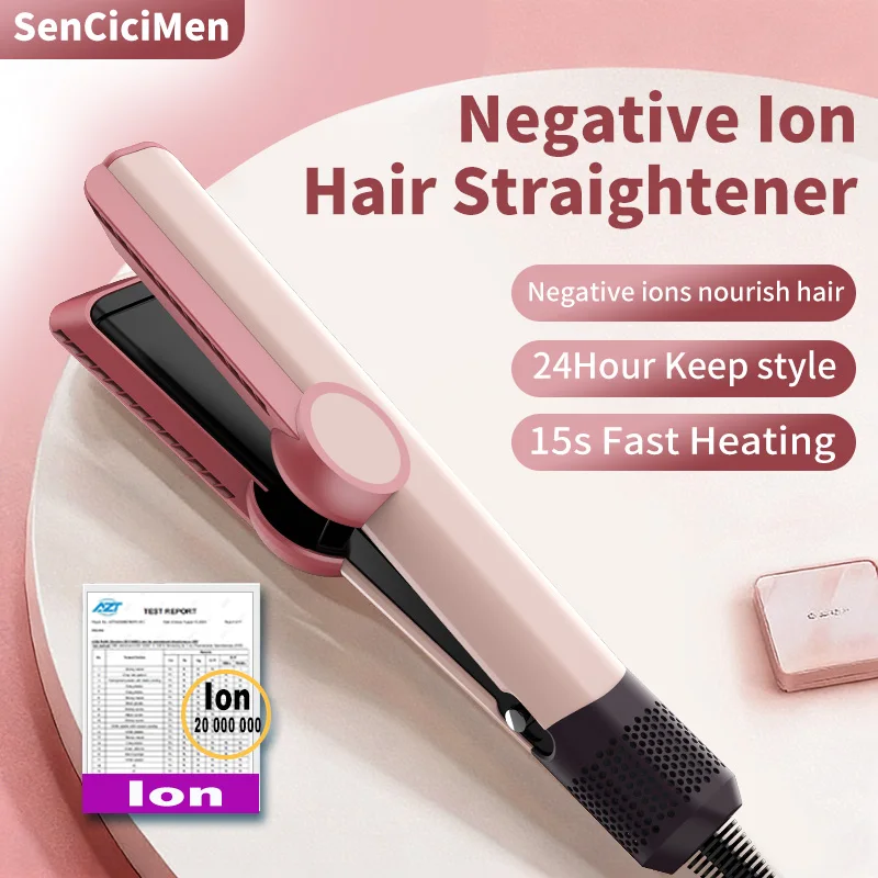 SenCiciMen Hair Straightener Dryer Negative Ion Styling Tool Gift - Alletron Close-up of SenCiciMen floating plates