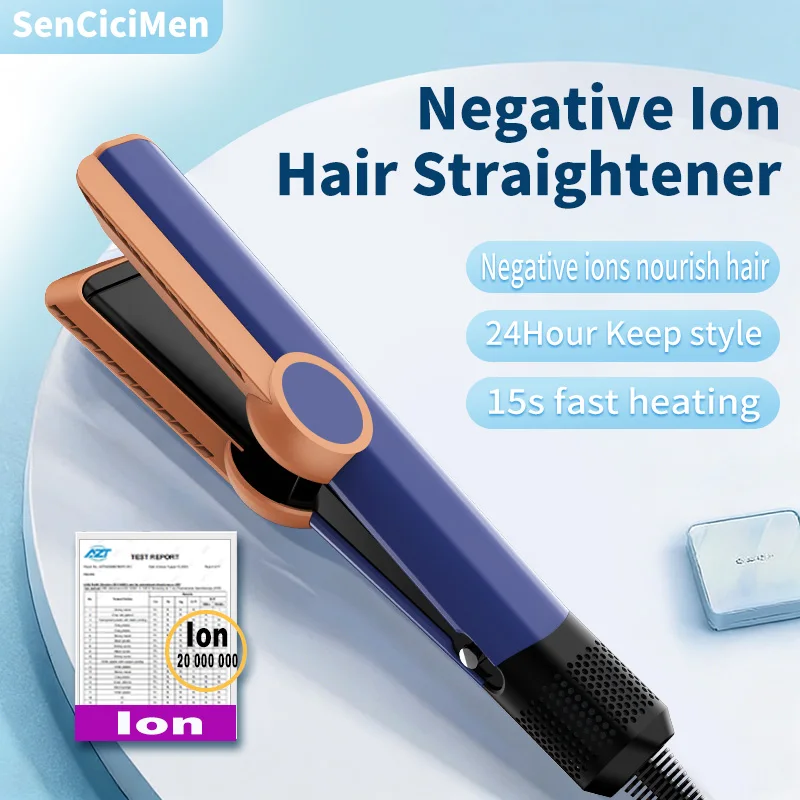 SenCiciMen Hair Straightener Dryer Negative Ion Styling Tool Gift - Alletron SenCiciMen 2 in 1 Hair Straightener & Hair Dryer showing power