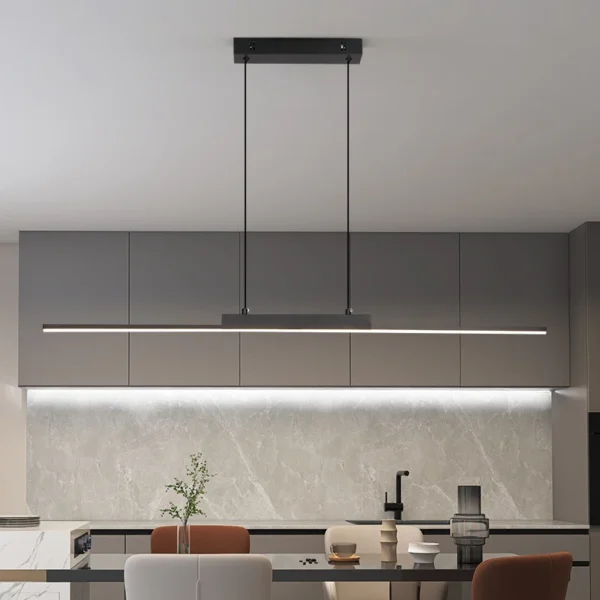 Modern dining pendant, premium long simple design elevates home decor