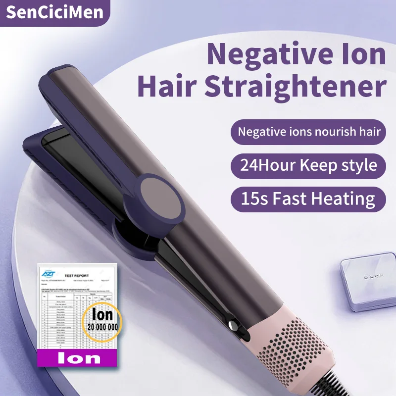 SenCiciMen Hair Straightener Dryer Negative Ion Styling Tool Gift - Alletron SenCiciMen 2 in 1 Hair Straightener & Hair Dryer ergonomic handle