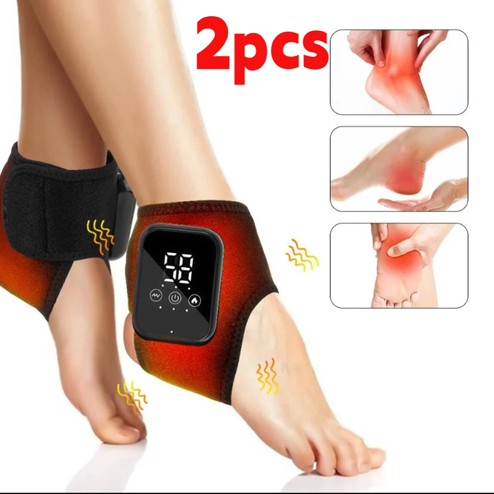Electric Ankle Massager: Infrared Heat Pain Relief Brace - Alletron Electric Ankle Massager - Front View