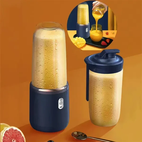 Portable Blender Bottle: 6 Blades, Ice Crush, Fresh Smoothies