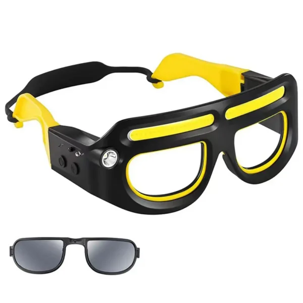 Rechargeable LED Safety Glasses: Detachable Sunglasses, Premium Headlamp